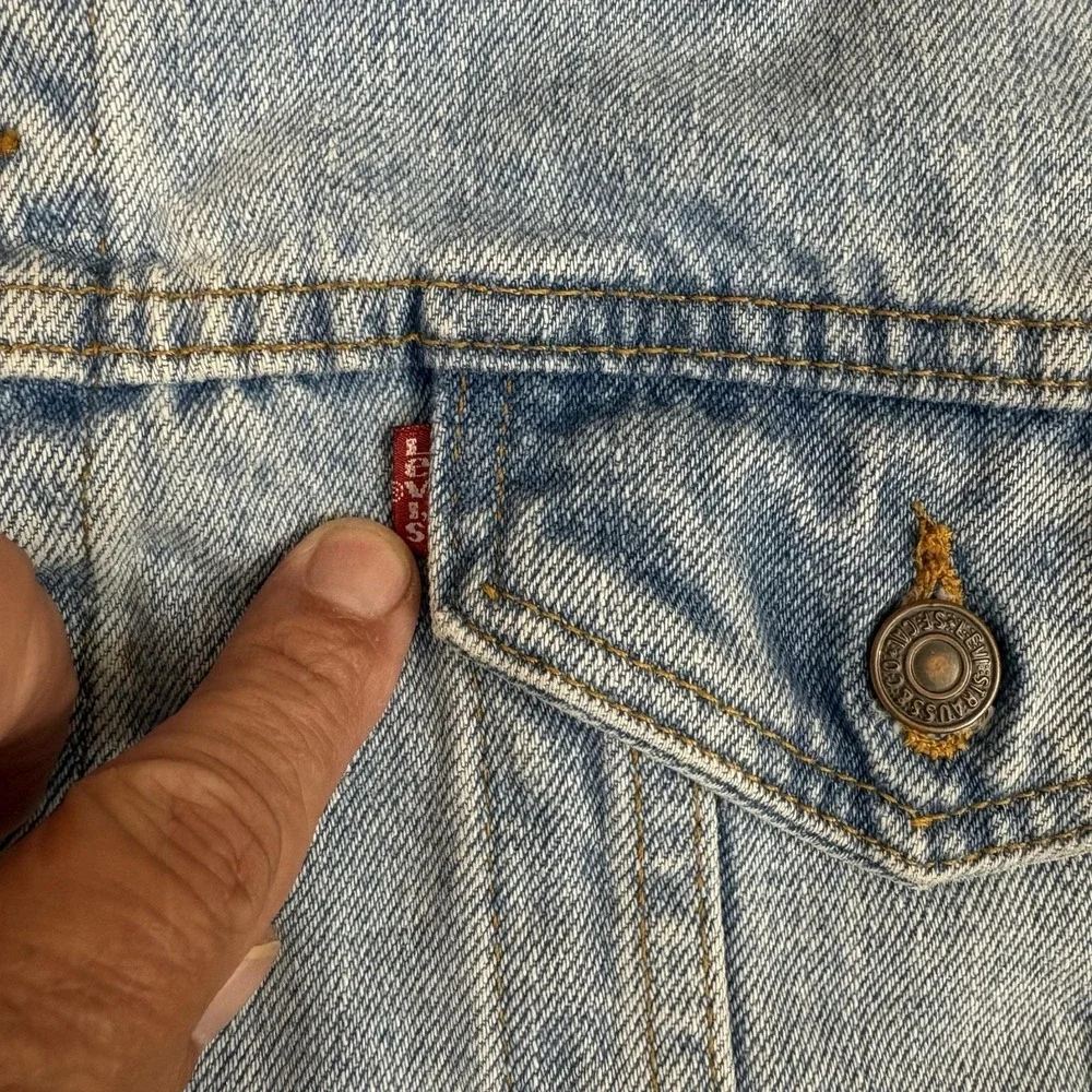 Levi's Denim Bomber Jacket Vintage Mens 2XL Blue Made In USA 70507-4834